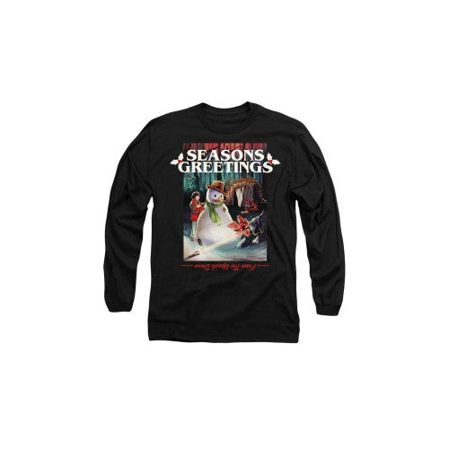 Front - Stranger Things Unisex Adult Seasons Greetings Snowman T-Shirt