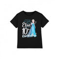 Front - Frozen Childrens/Kids Bright Like Elsa 10th Birthday T-Shirt