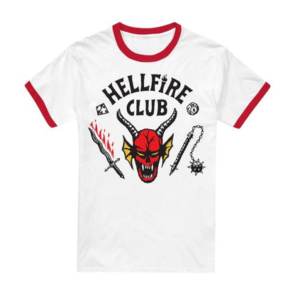Front - Stranger Things Unisex Adult Hellfire Club T-Shirt