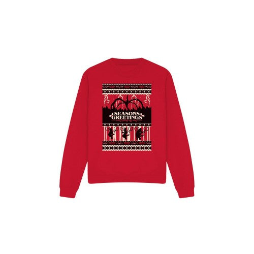 Front - Stranger Things Unisex Adult Fair Isle Sweatshirt