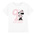 Front - Disney Childrens/Kids Minnie Mouse 9th Birthday T-Shirt