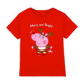 Front - Peppa Pig Childrens/Kids George Pig Reindeer T-Shirt
