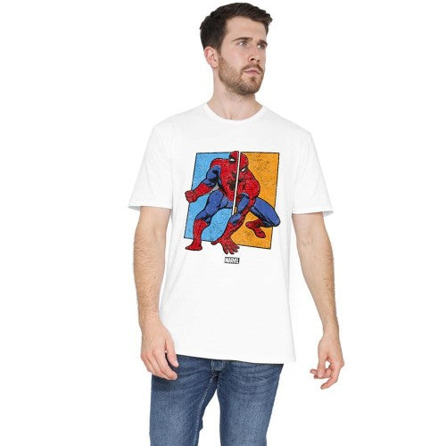 Front - Spider-Man Mens Split T-Shirt