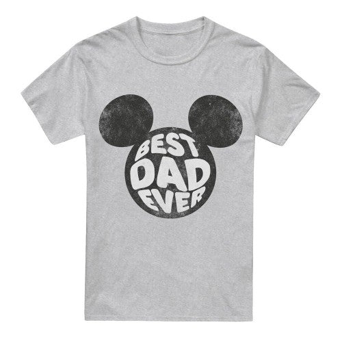 Front - Disney Mens Best Dad Ever Mickey Mouse T-Shirt