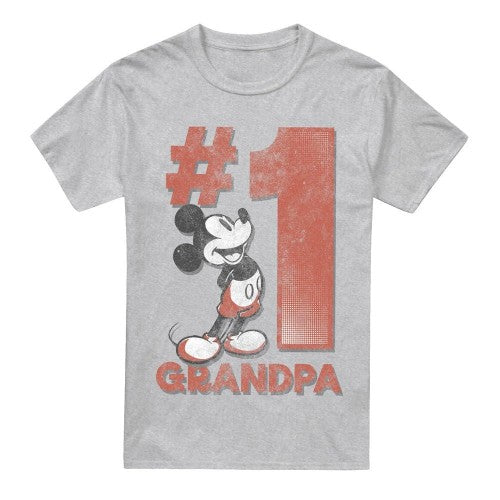 Front - Disney Mens Number 1 Grandpa Mickey Mouse T-Shirt