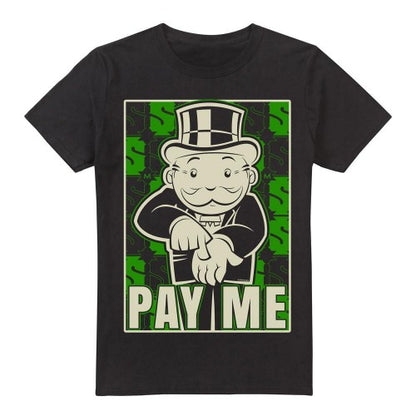 Front - Monopoly Mens Pay Me T-Shirt