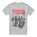 Front - Stranger Things Mens Forest Silhouette Logo T-Shirt