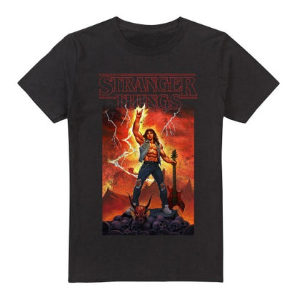 Front - Stranger Things Mens Rock Of Eddie Munson T-Shirt