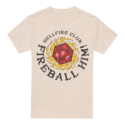 Front - Stranger Things Mens Hellfire Club Fireball T-Shirt