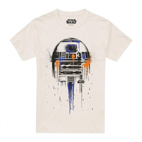 Front - Star Wars Mens R2-D2 Paint Drip T-Shirt