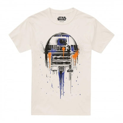 Front - Star Wars Mens R2-D2 Paint Drip T-Shirt