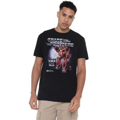 Front - Transformers Mens Thrust Box 40th T-Shirt