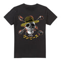 Front - One Piece Mens Straw Hat Jolly Roger T-Shirt