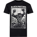 Front - Black Panther Mens Linocut T-Shirt