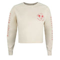 Front - Disney Womens/Ladies Here For The Good Vibes Mickey Mouse Crop Sweatshirt