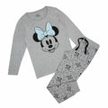 Front - Disney Womens/Ladies Minnie Mouse Smile Long Pyjama Set