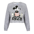 Front - Disney Womens/Ladies Mickey Mouse Year Crop Sweatshirt
