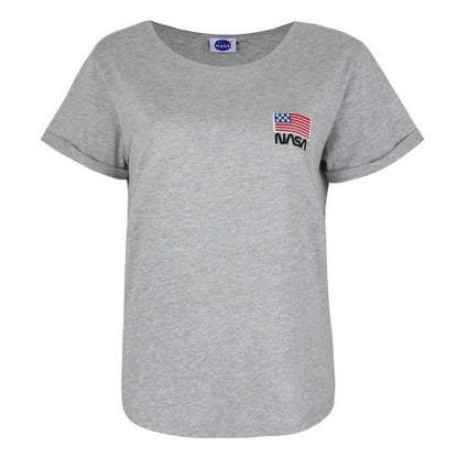 Front - NASA Womens/Ladies Flag T-Shirt
