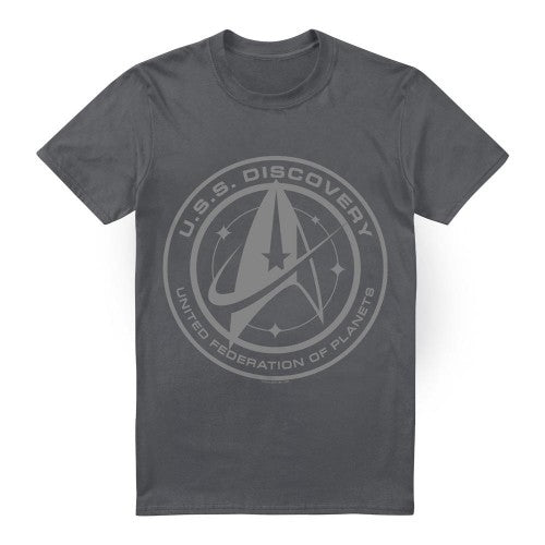 Front - Star Trek: Discovery Mens Discovery Crest T-Shirt