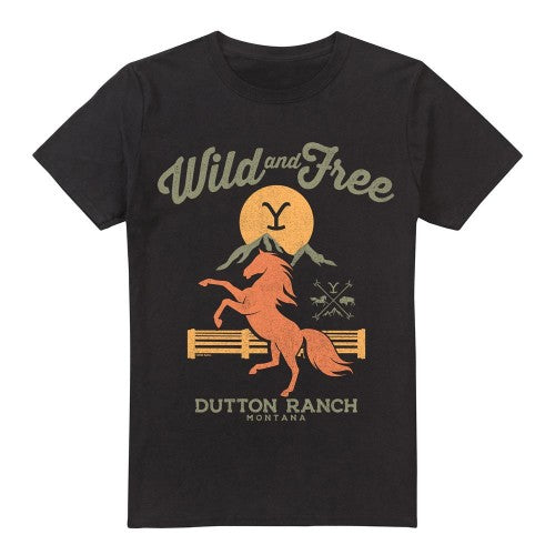 Front - Yellowstone Mens Wild & Free T-Shirt
