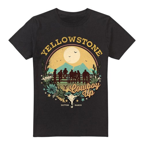 Front - Yellowstone Mens Cowboy Up T-Shirt
