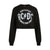 Front - AC/DC Womens/Ladies Tour Emblem Cropped Sweatshirt