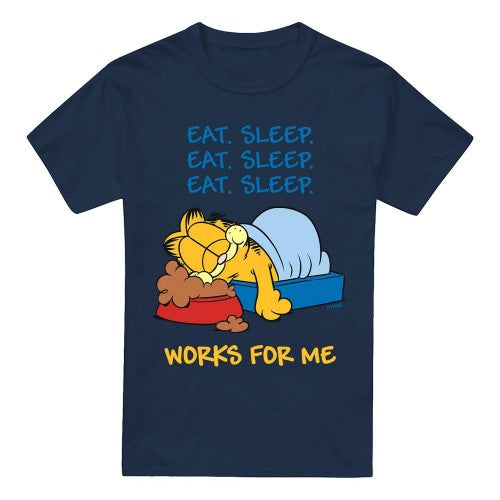 Front - Garfield Mens Works For Me T-Shirt