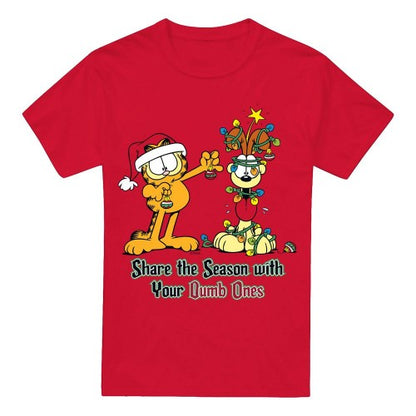 Front - Garfield Mens Share The Season T-Shirt