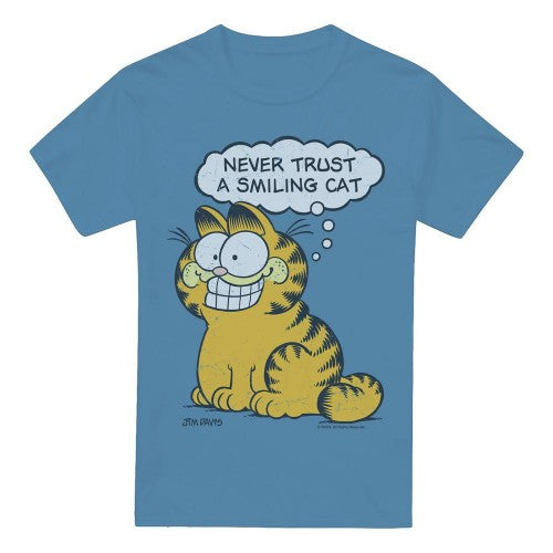 Front - Garfield Mens Smiling Cat T-Shirt