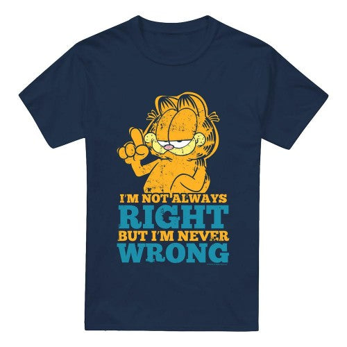 Front - Garfield Mens Never Wrong T-Shirt