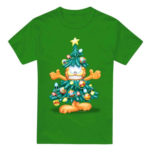Front - Garfield Mens Tree T-Shirt