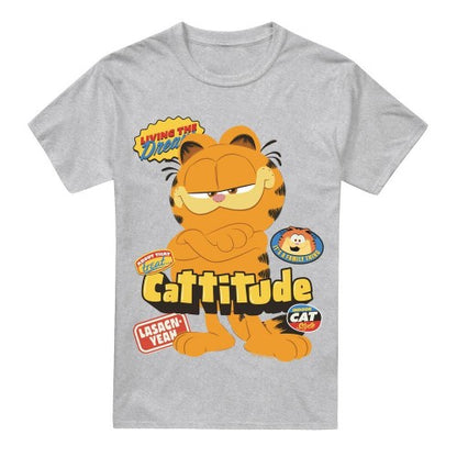Front - Garfield Movie Mens Cattitude T-Shirt