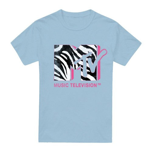 Front - MTV Mens Pink Zebra T-Shirt
