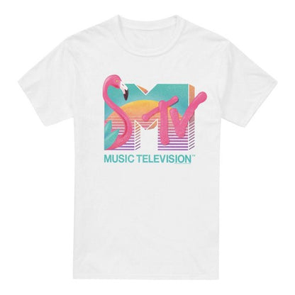 Front - MTV Mens Flamingo Logo T-Shirt