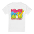 Front - MTV Mens Paint Logo T-Shirt