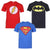 Front - DC Comics Mens Hero Logo Cotton T-Shirt (Pack of 3)