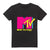 Front - MTV Mens Hot Pink Logo T-Shirt