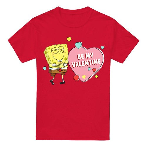 Front - SpongeBob SquarePants Mens Be My Valentine T-Shirt