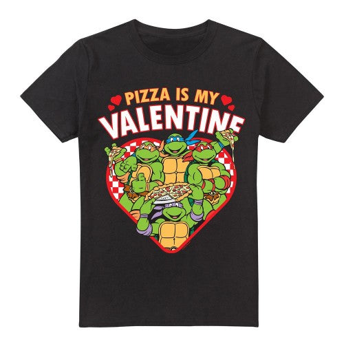 Front - Teenage Mutant Ninja Turtles Mens Pizza Is My Valentine T-Shirt