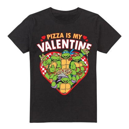 Front - Teenage Mutant Ninja Turtles Mens Pizza Is My Valentine T-Shirt