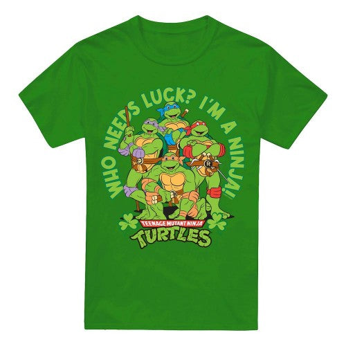 Front - Teenage Mutant Ninja Turtles Mens Who Needs Luck St Patricks Day T-Shirt