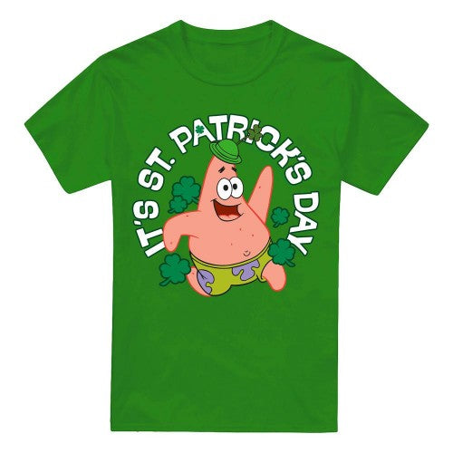 Front - SpongeBob SquarePants Mens It´s St Patrick´s Day T-Shirt