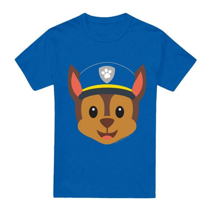 Front - Paw Patrol Mens Chase Emoji T-Shirt
