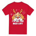 Front - Paw Patrol Mens Nice Christmas Skye T-Shirt