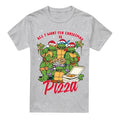 Front - Teenage Mutant Ninja Turtles Mens Pizza Christmas T-Shirt
