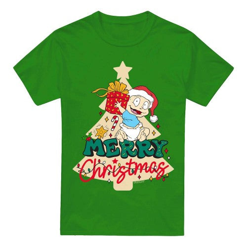 Front - Rugrats Mens Merry Christmas Tommy Pickles T-Shirt