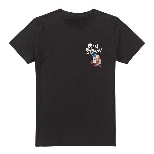 Front - Ren & Stimpy Mens Warhol T-Shirt