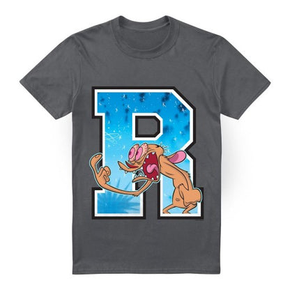 Front - Ren & Stimpy Mens R Is For Ren T-Shirt