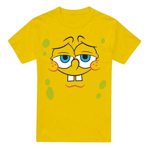 Front - SpongeBob SquarePants Mens Confident Face T-Shirt