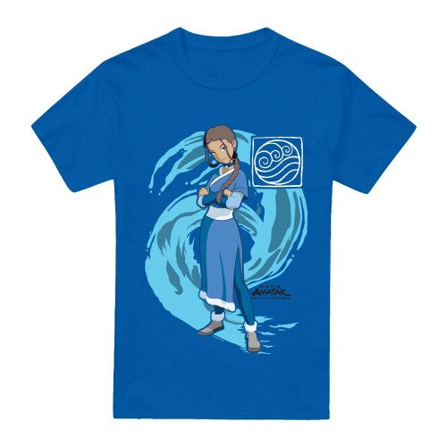 Front - Avatar: The Last Airbender Mens Water Wave Katara T-Shirt